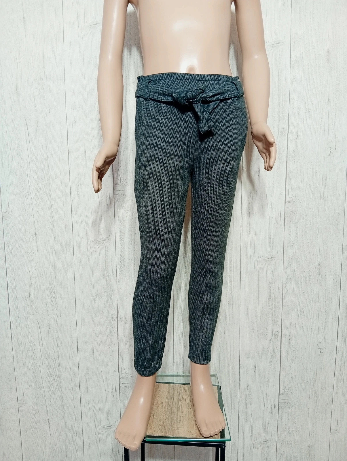 Pantalon fille - taille 7 ans (122 cm) - okaidi - couleur gris noir – Okaïdi – taille 7 ans / 122 cm