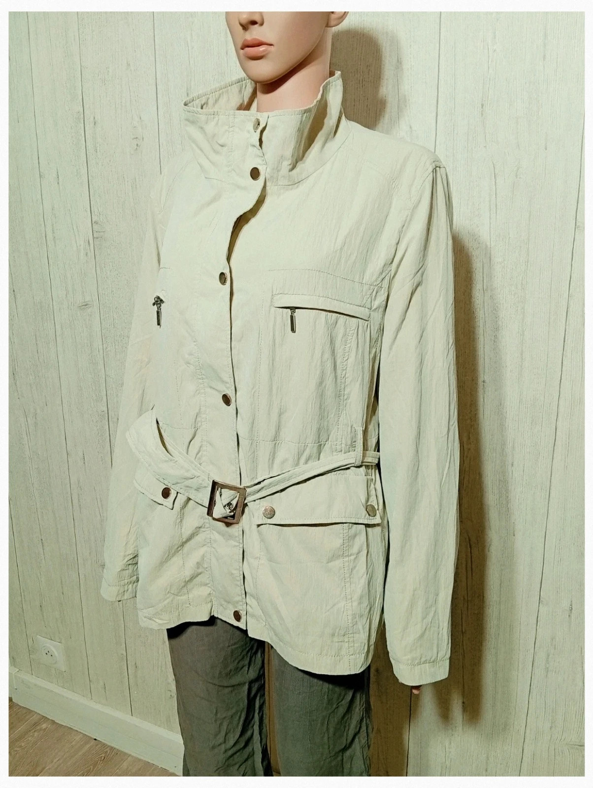 parka femme - couleur creme - taille L/40 – Canda – taille L / 40 / 12 5