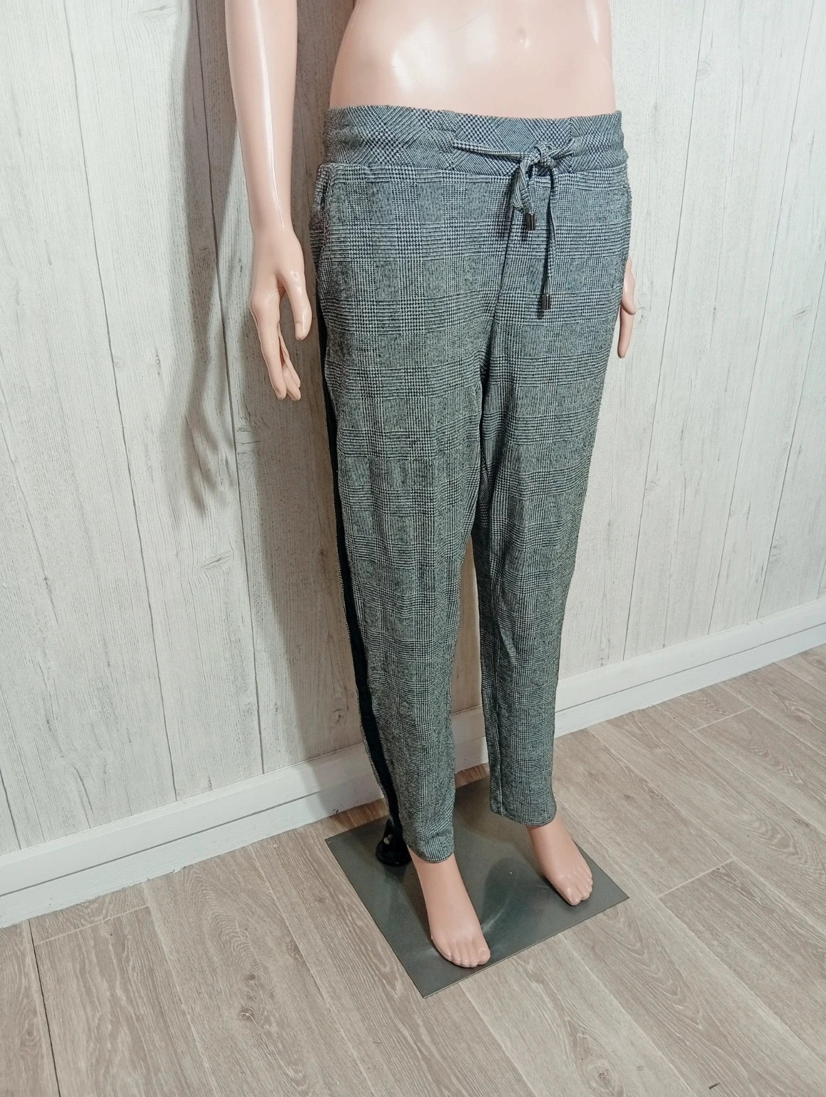 Pantalon imprimé femme - taille XL/42 - street one - couleur noir gris – Street One – taille XL / 42 / 14 4