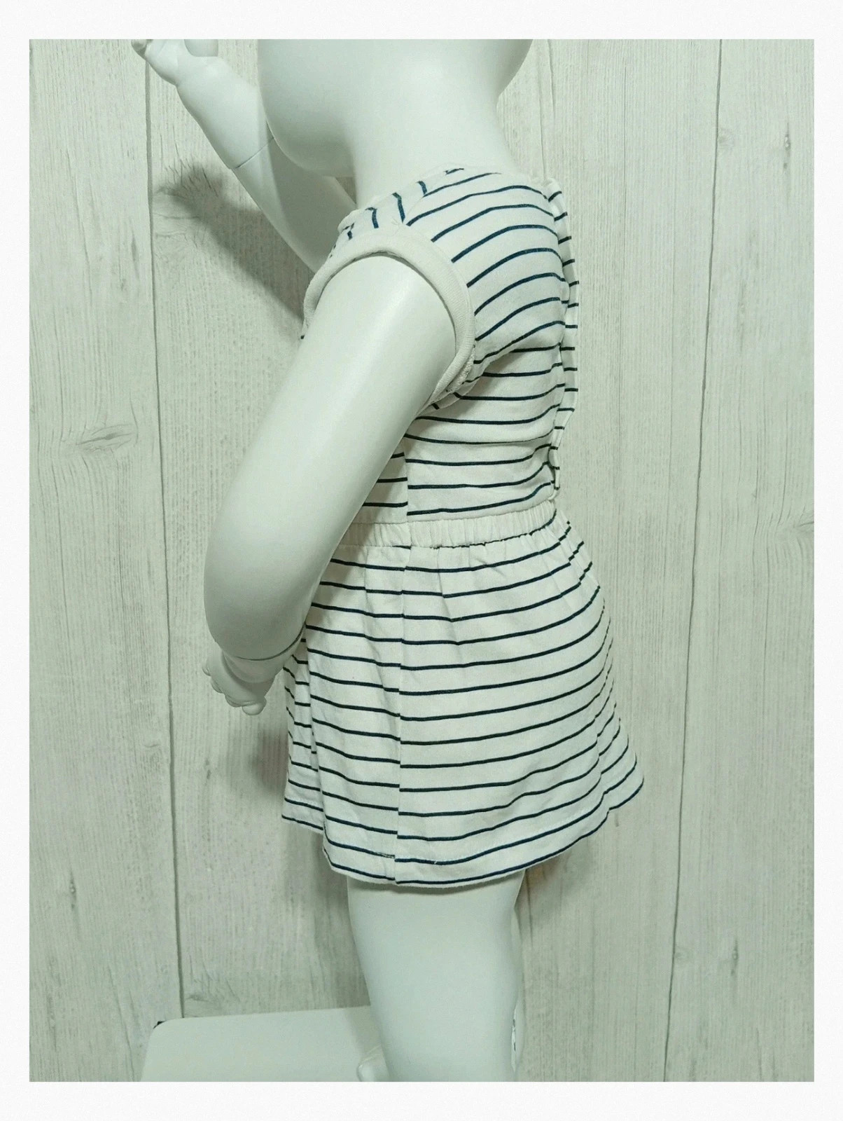 Robe fille - taille 3 mois (60 cm) - Kiabi - couleur blanc et marine – Kiabi – taille 3-6 mois / 62 cm 5
