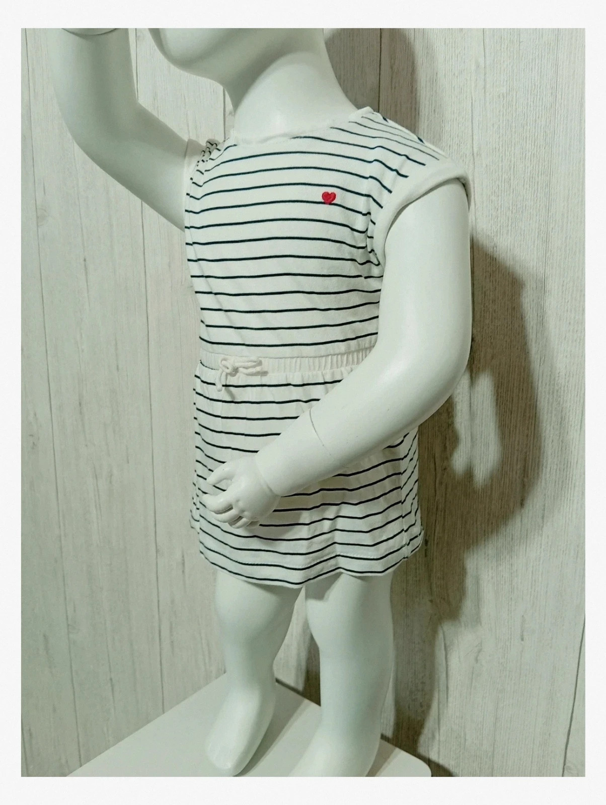 Robe fille - taille 3 mois (60 cm) - Kiabi - couleur blanc et marine – Kiabi – taille 3-6 mois / 62 cm 3