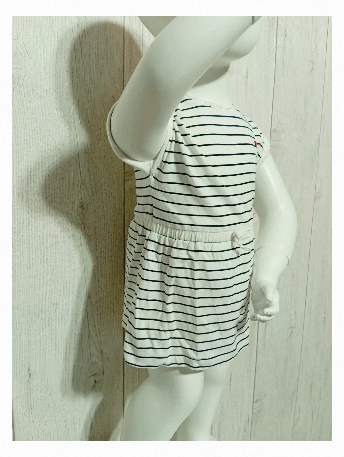 Robe fille - taille 3 mois (60 cm) - Kiabi - couleur blanc et marine – Kiabi – taille 3-6 mois / 62 cm 2