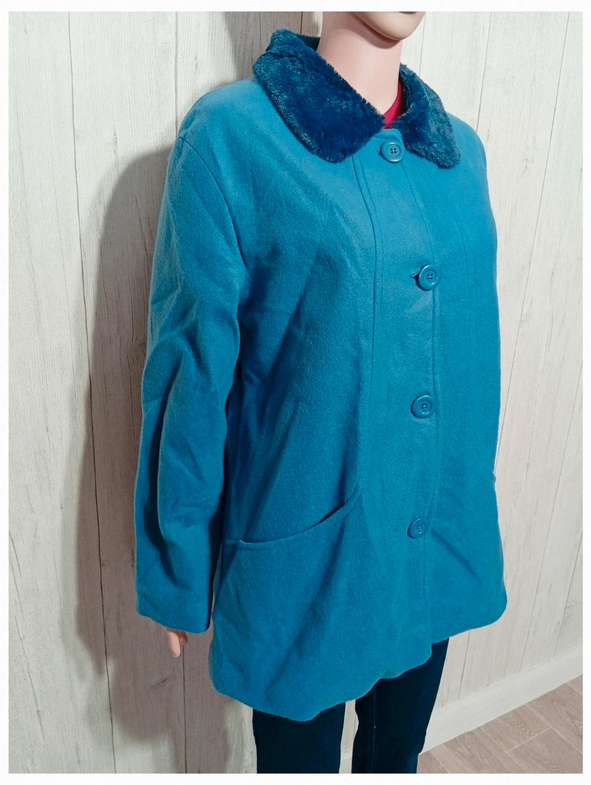 Manteau femme - taille XL/42 - Gabriella vicenza - couleur bleu – gabriella vicenza – taille XL / 42 / 14 4