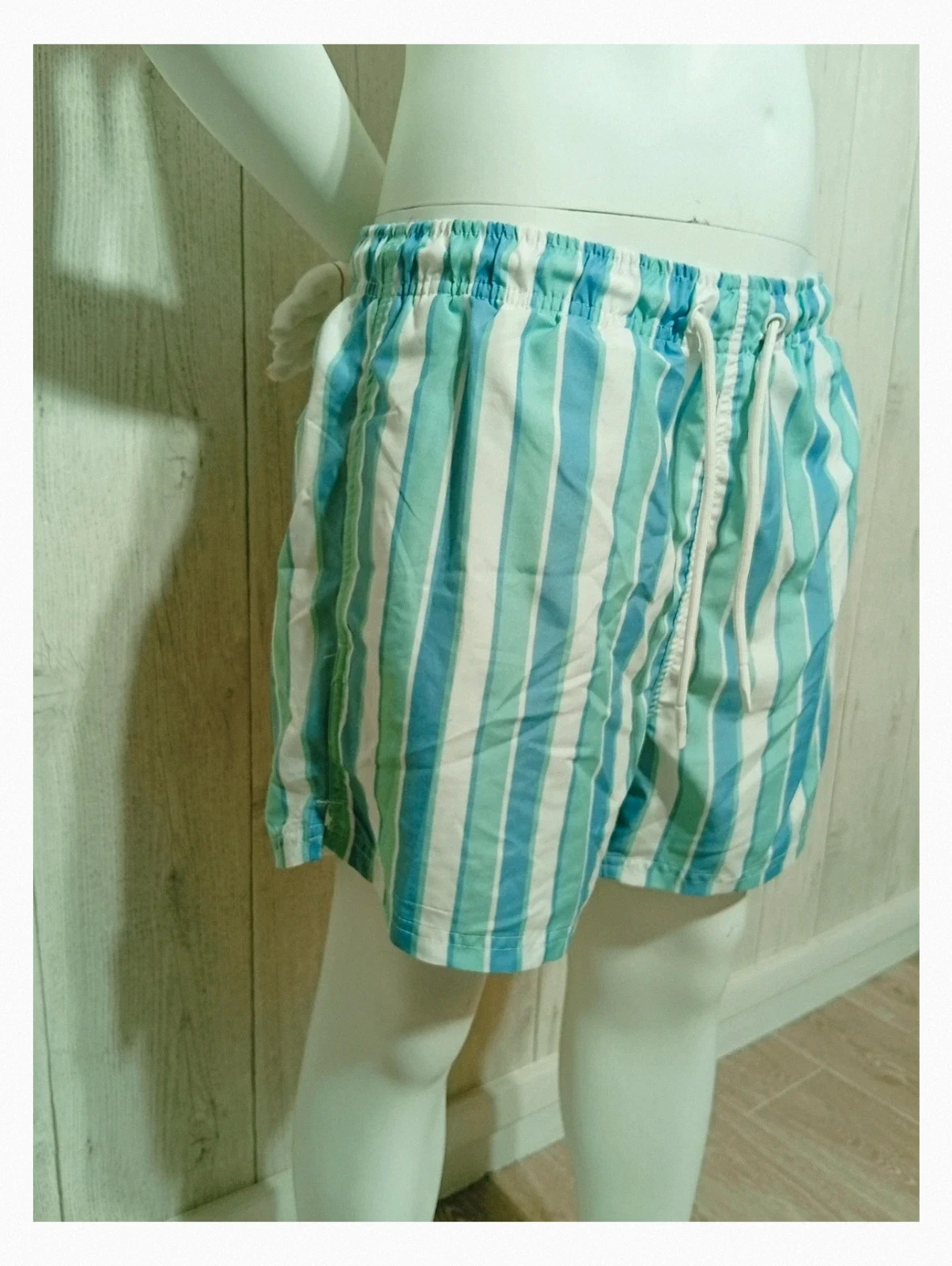 Short de bain a rayure homme- taille M/38 - Primark - couleur bleu blanc menthe – Primark – taille M 3