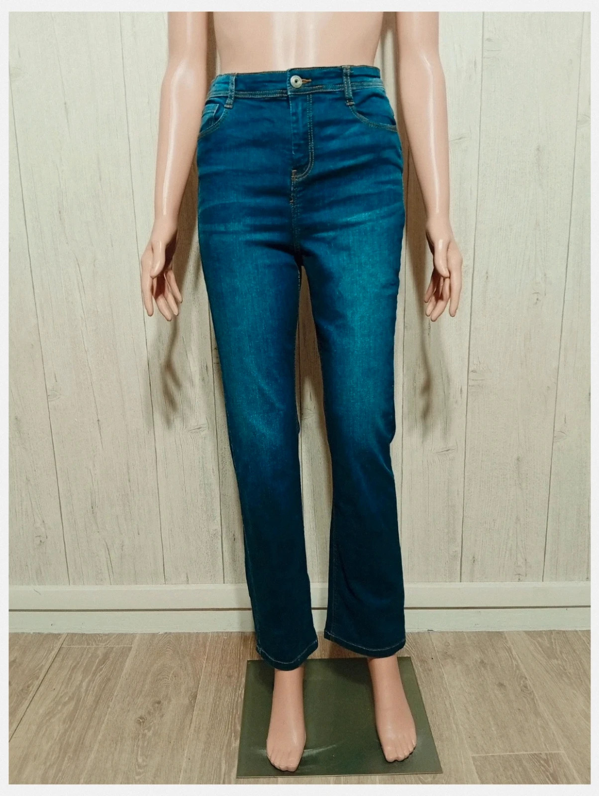 Jeans regular fille - taille 14 ans (158 cm) - vertbaudet - couleur marine