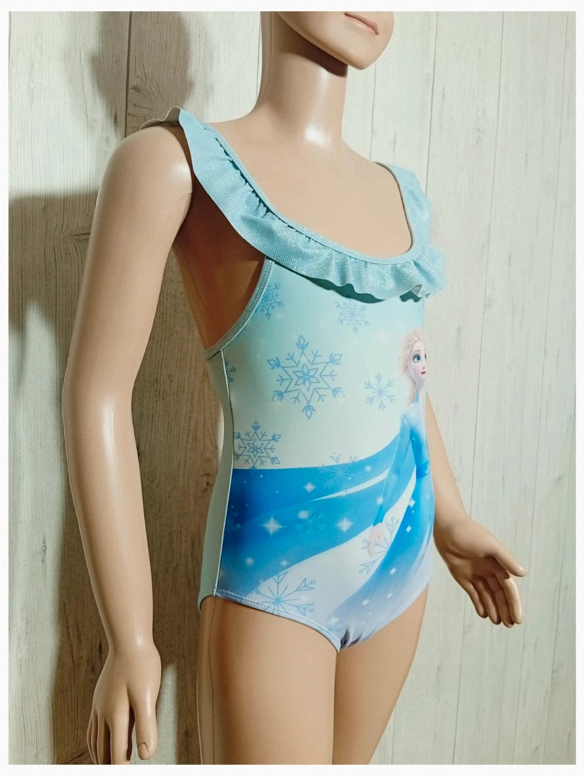 Maillot de bain 1 piece imprimé fille - taille 4/6 ans (110/116 cm) - Frozen - couleur bleu clair – Frozen – taille 5 ans / 110 cm 2