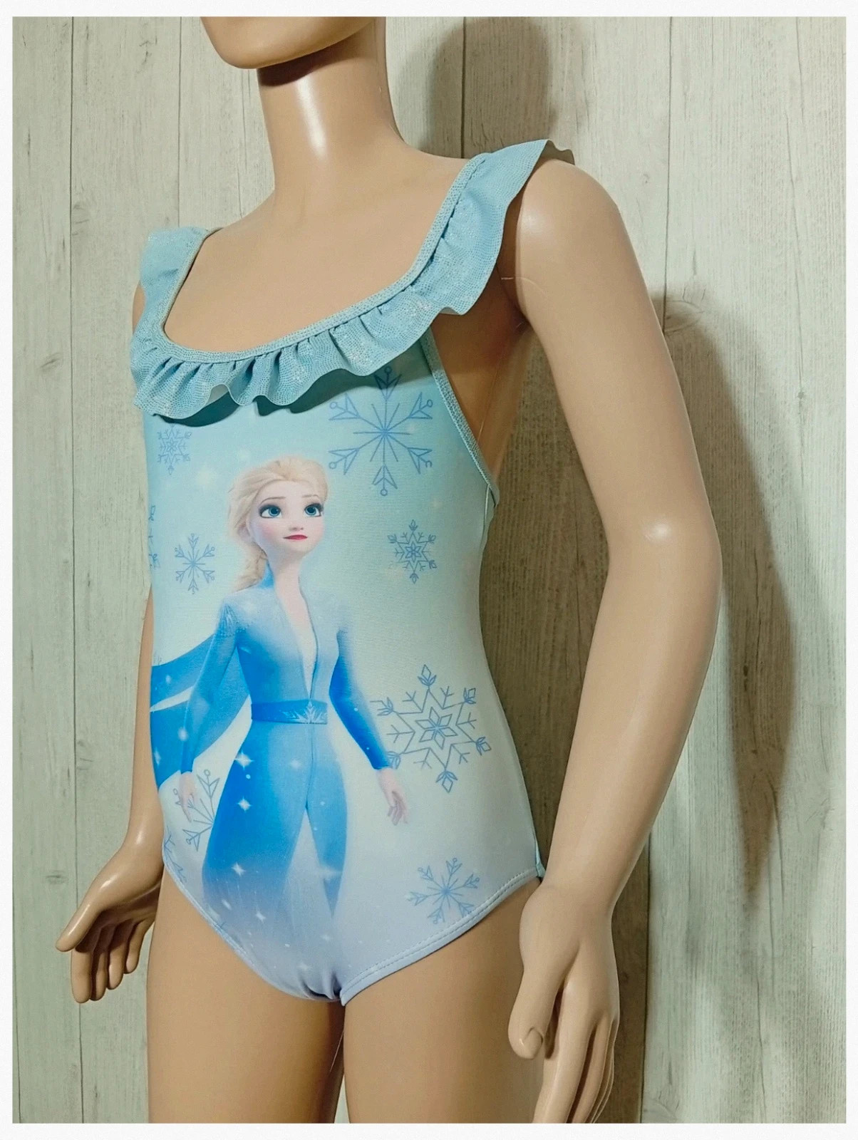 Maillot de bain 1 piece imprimé fille - taille 4/6 ans (110/116 cm) - Frozen - couleur bleu clair – Frozen – taille 5 ans / 110 cm 3