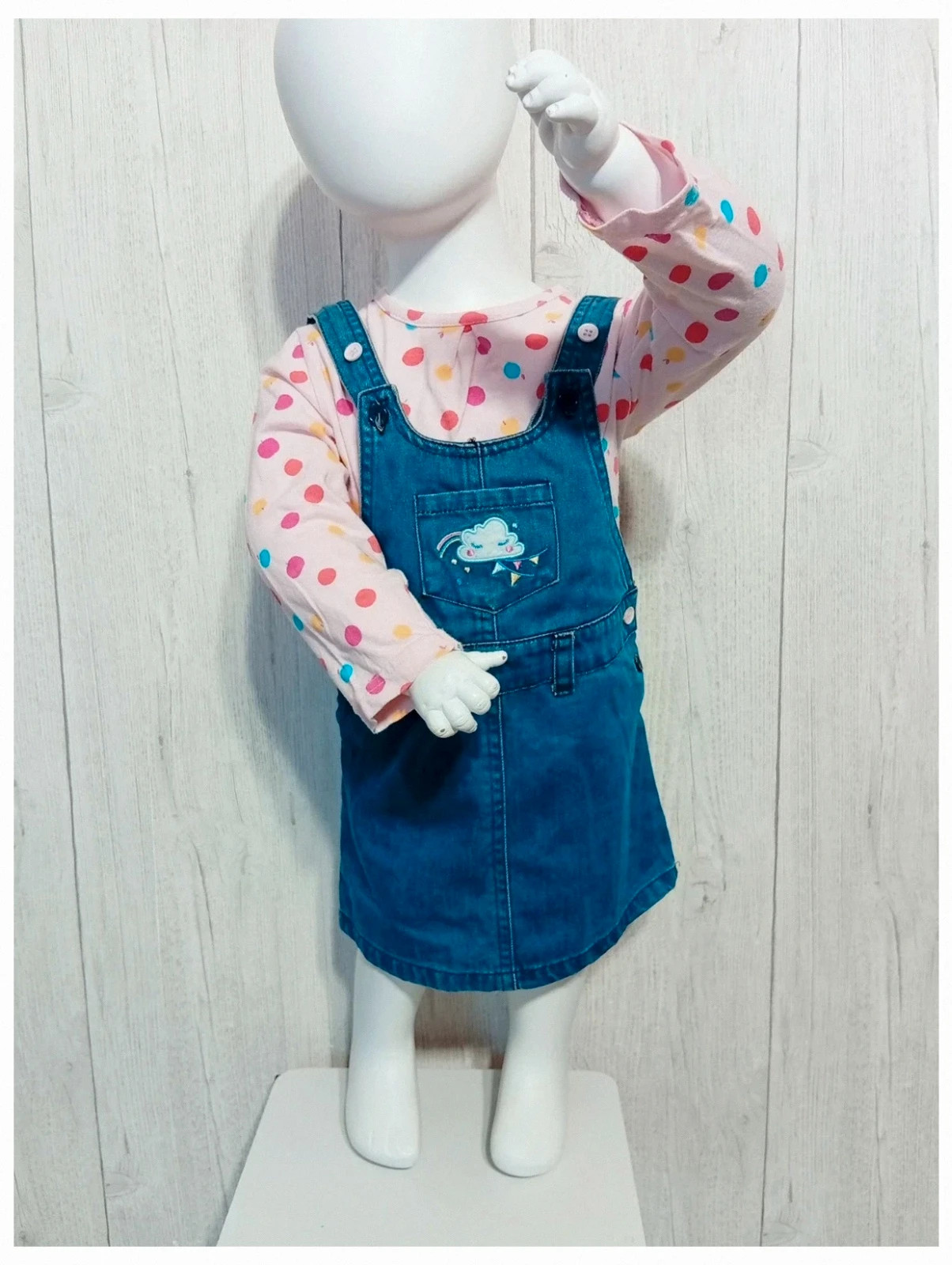 Ensemble 2 pieces fille - taille 18 mois (81 cm) - pommette - couleur marine rose multicolore