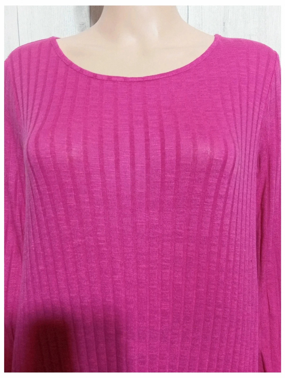 Pull a manche longue en maille côtelée femme - taille L/40- cache cache - couleur fushia – Cache Cache – taille L / 40 / 12 2