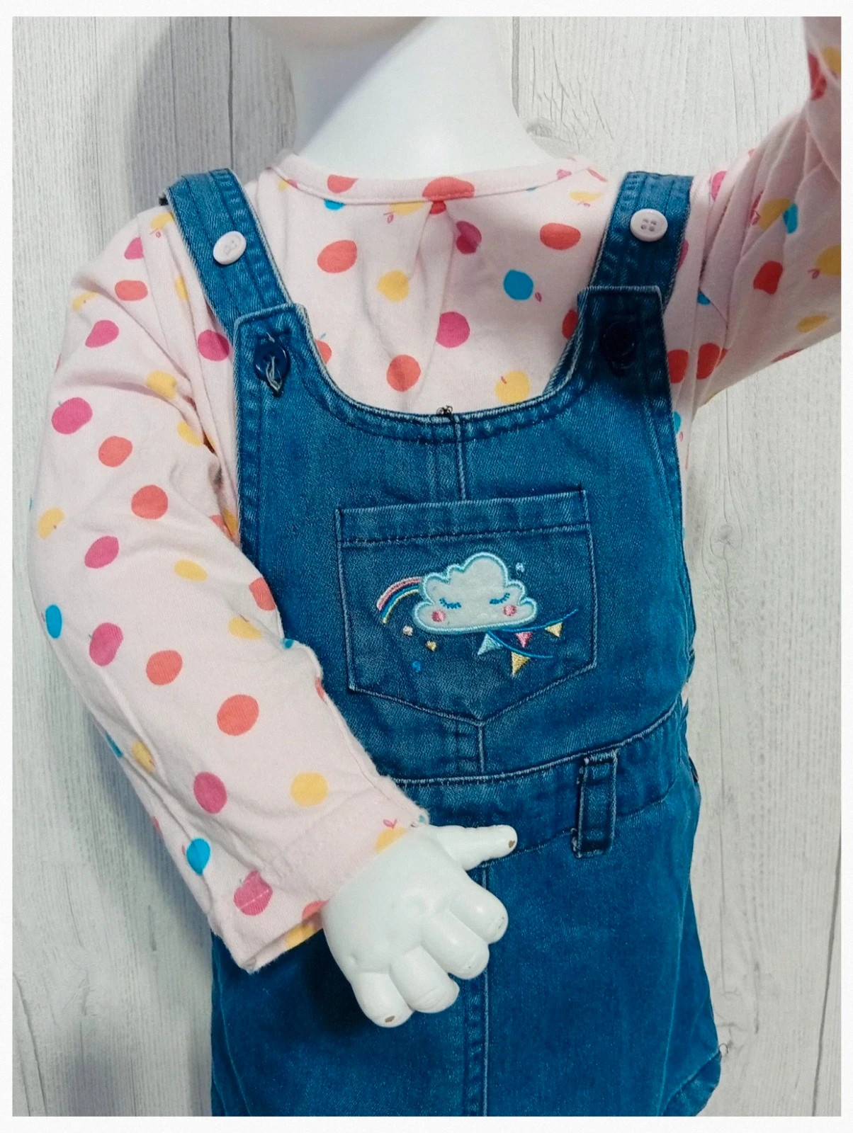 Ensemble 2 pieces fille - taille 18 mois (81 cm) - pommette - couleur marine rose multicolore – Pommette – taille 12-18 mois / 80 cm 2