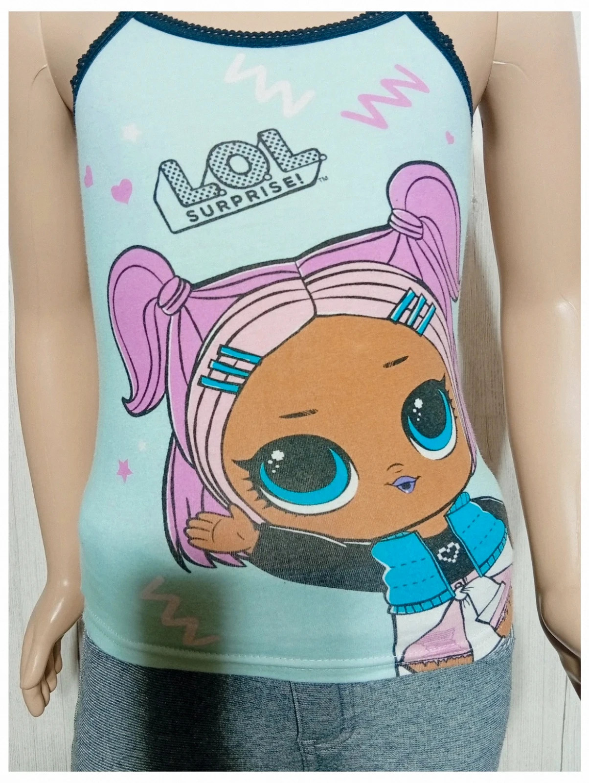 Débardeur imprimé lol surprise fille- taille 7 ans (122/128 cm) - couleur menthe multicolore – L.O.L. Surprise – taille 7 ans / 122 cm 3