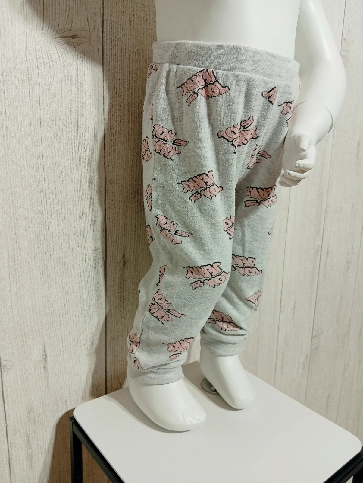 Pantalon fille -taille 18 mois (68/86 cm)- tom et jerry - zeeman - couleur gris et rose – Zeeman – taille 12-18 mois / 80 cm 2