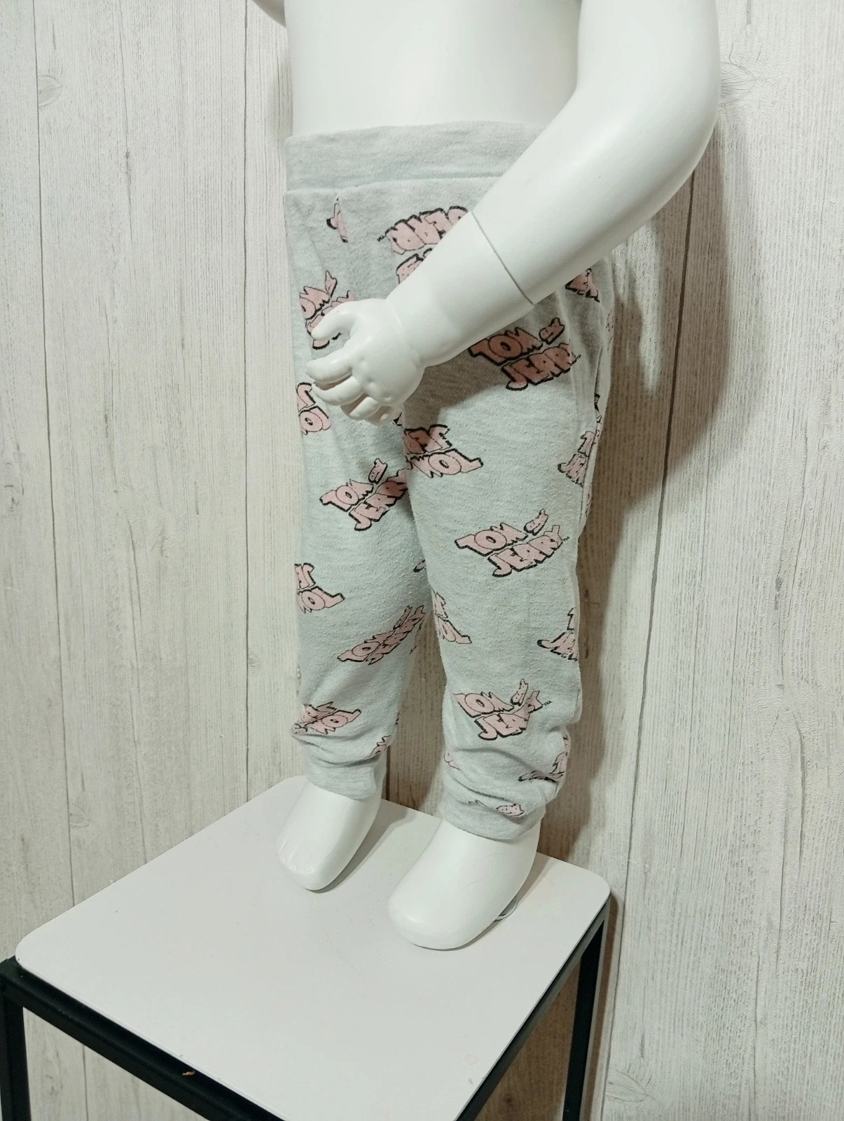 Pantalon fille -taille 18 mois (68/86 cm)- tom et jerry - zeeman - couleur gris et rose – Zeeman – taille 12-18 mois / 80 cm 3