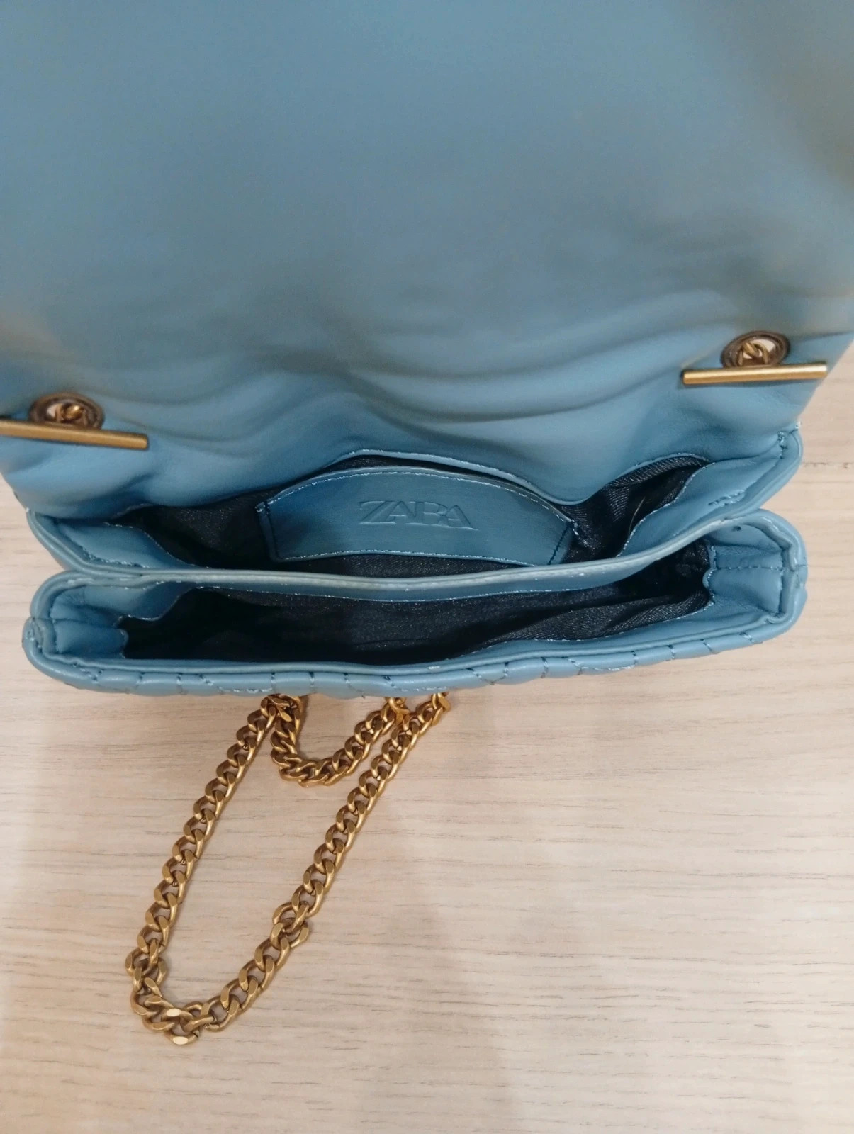 Sac a bandoulière matelasse femme -zara-q couleur bleu clair – Zara 5