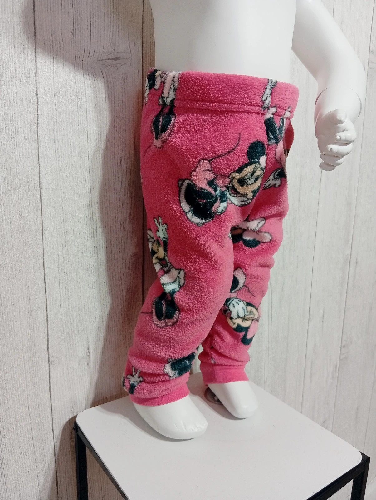Pantalon polaire minnie disney - taille 9/12 mois (80 cm)-disney-couleir fushia noir – Disney – taille 12-18 mois / 80 cm 2