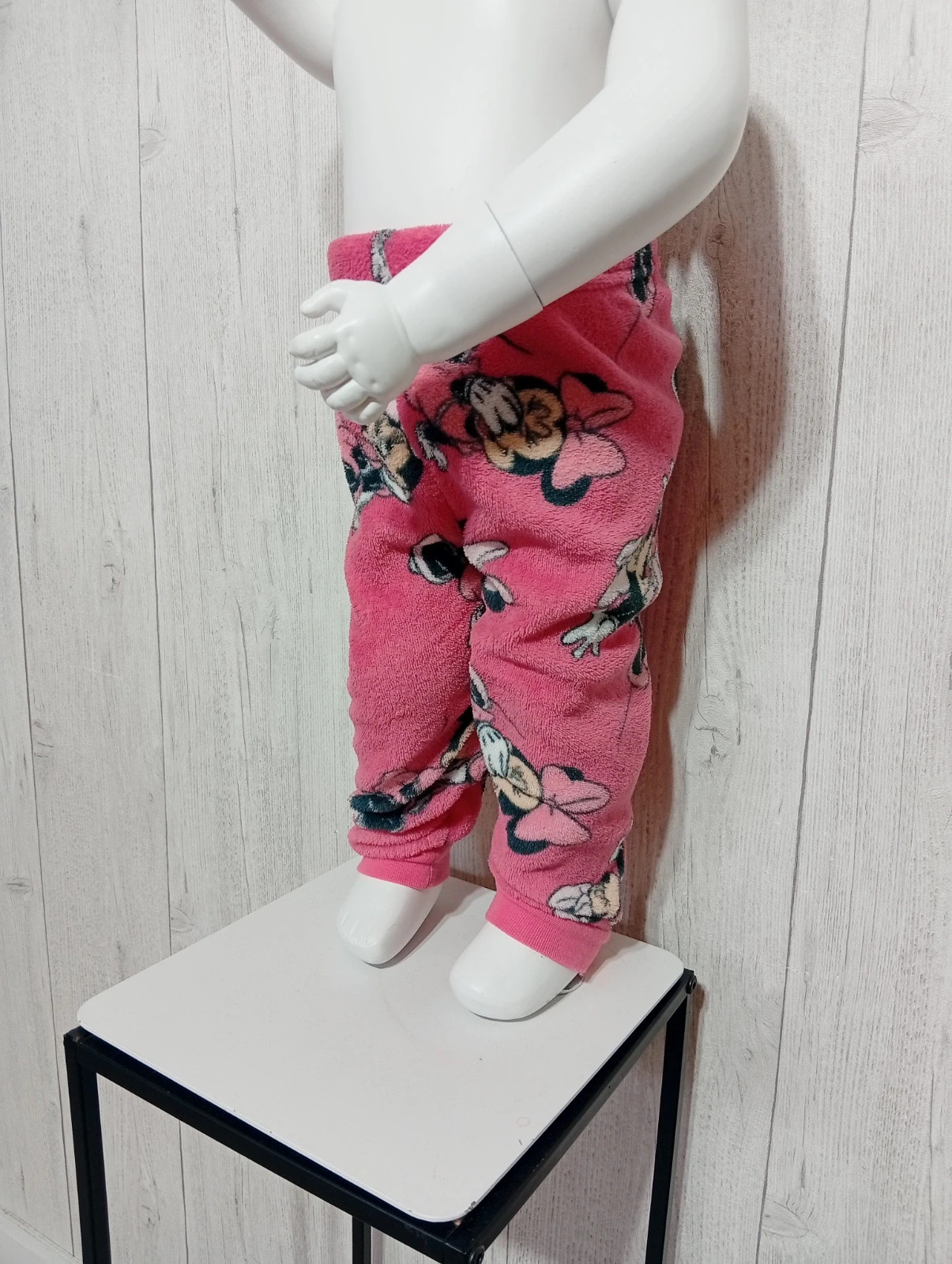 Pantalon polaire minnie disney - taille 9/12 mois (80 cm)-disney-couleir fushia noir – Disney – taille 12-18 mois / 80 cm 3