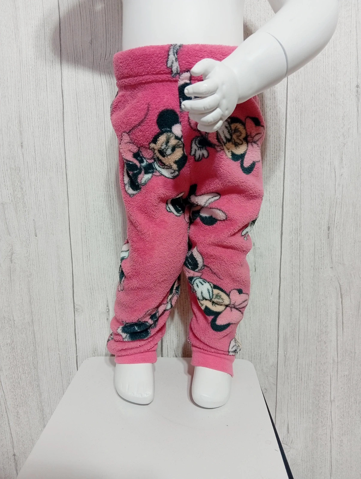 Pantalon polaire minnie disney - taille 9/12 mois (80 cm)-disney-couleir fushia noir – Disney – taille 12-18 mois / 80 cm