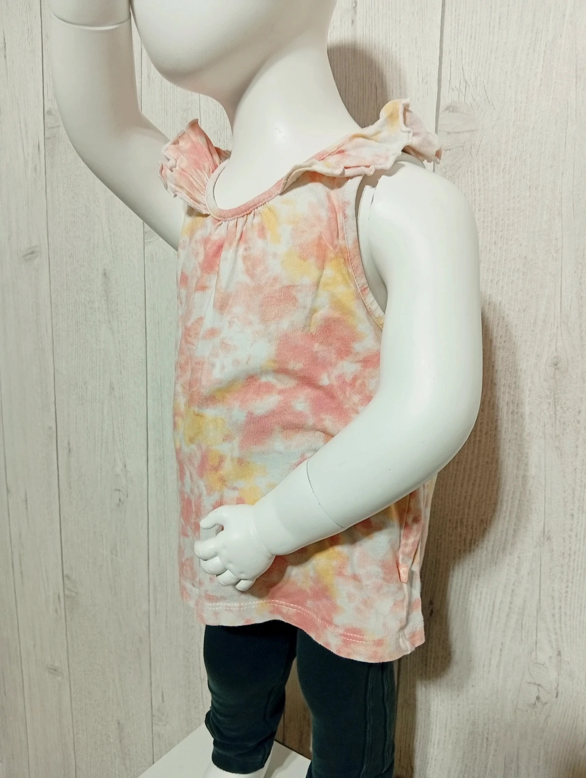 T-shirt imprimé manche courte fille+ taille 3 ans (96 cm) - creeks - couleur rose blanc jaune – Creeks – taille 3 ans / 98 cm 3
