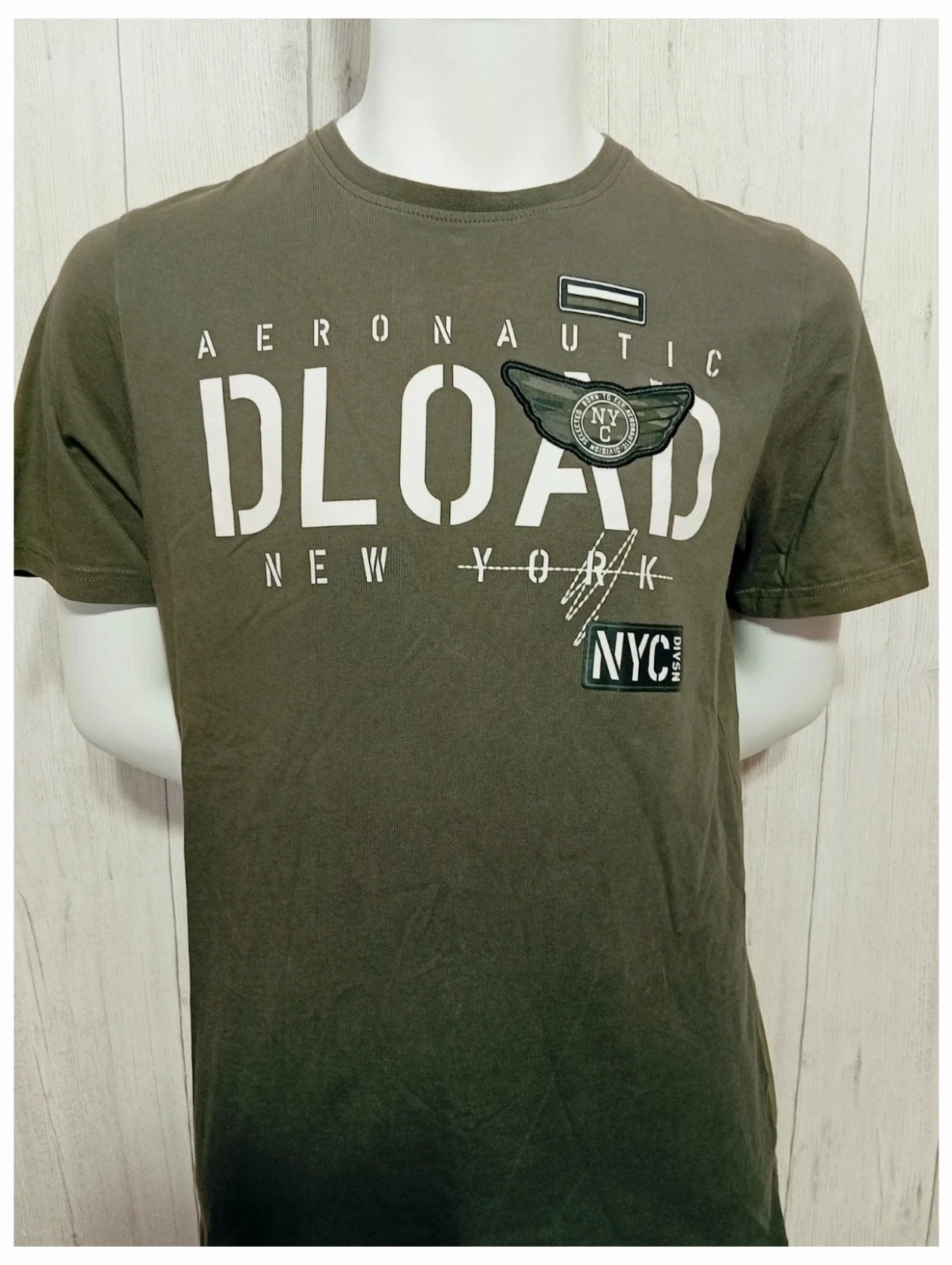T-shirt manches courtes homme- taille 15 ans (170/176 cm) - DWD - couleur kaki – DWD – taille 15 ans / 170 cm 2