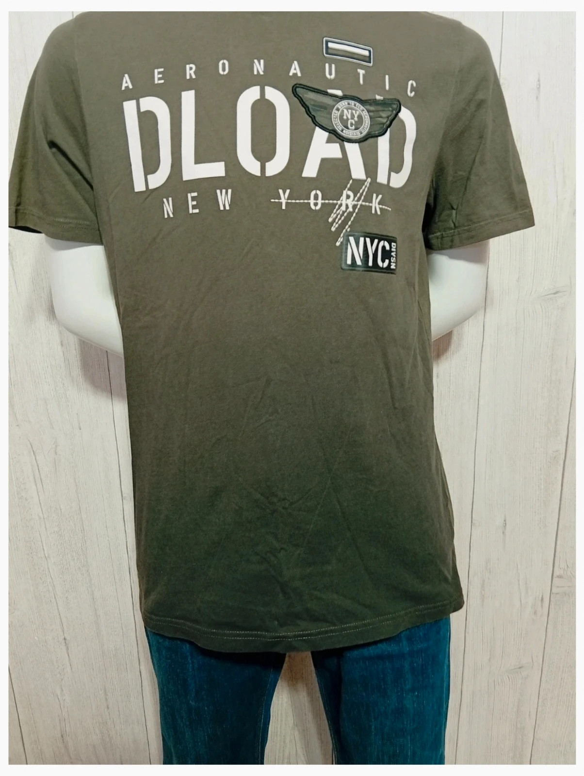 T-shirt manches courtes homme- taille 15 ans (170/176 cm) - DWD - couleur kaki – DWD – taille 15 ans / 170 cm 3