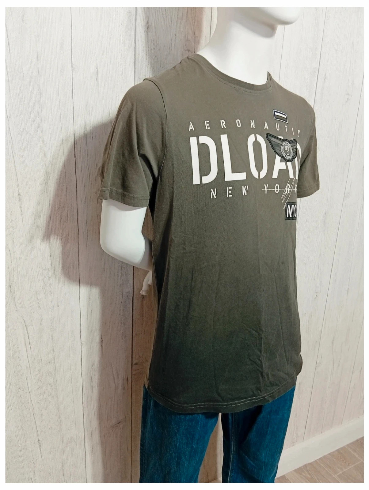 T-shirt manches courtes homme- taille 15 ans (170/176 cm) - DWD - couleur kaki – DWD – taille 15 ans / 170 cm 4