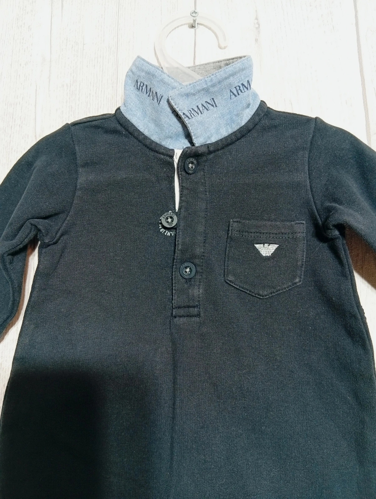 Combinaison bébé - taille 1mois (50 cm) -armani- couleur marine gris – Armani – taille Jusqu'à 1 mois / 50 cm 2