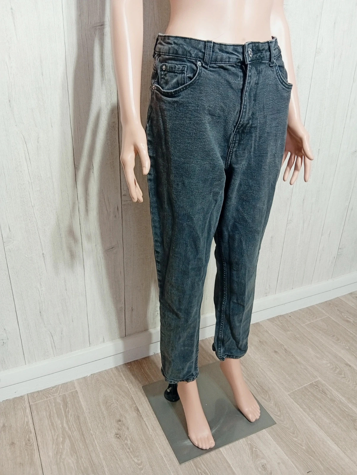 Jeans taille haute femme - taille XL/42 - primark - couleur gris noir – Primark – taille XL / 42 / 14 4