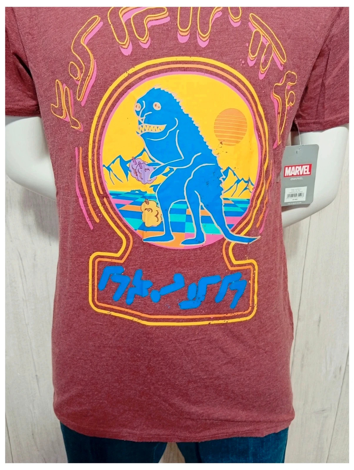 T-shirt imprimé manche courte - taille S/36- Marvel - couleur bordeaux multicolore- neuf – Marvel – taille S 3