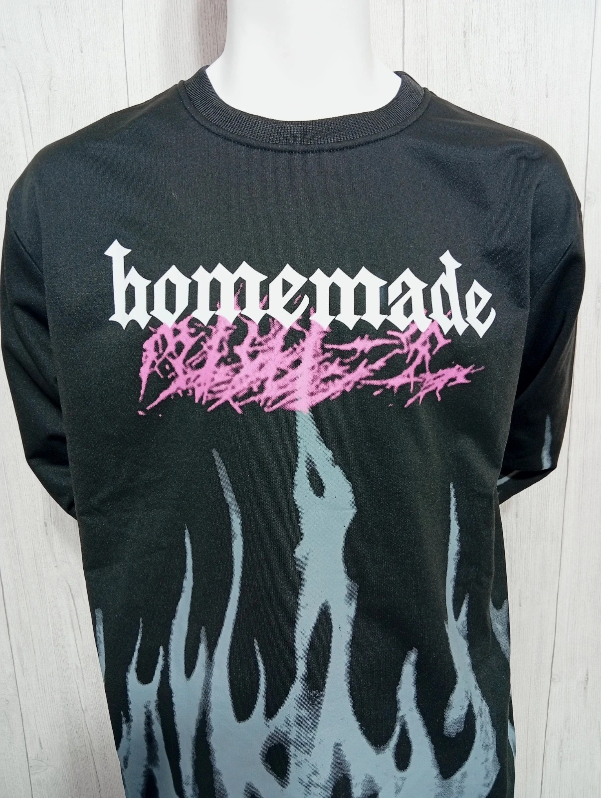 Sweat imprimé manches longues homme - taille L/40 ( taille 3) -homemade- couleur noir gris – Homemade – taille L 2