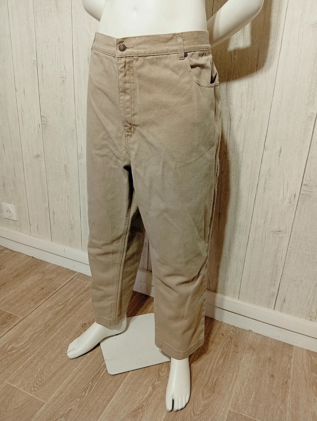 Jeans chinos homme - taille 6XL/52 - brooker - couleur beige – Brooker – taille 6XL 5