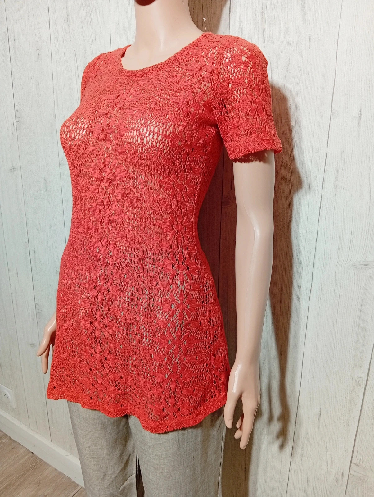 Blouse femme - taille S/36- Jennyfer - couleur corail – Jennyfer – taille S / 36 / 8 5