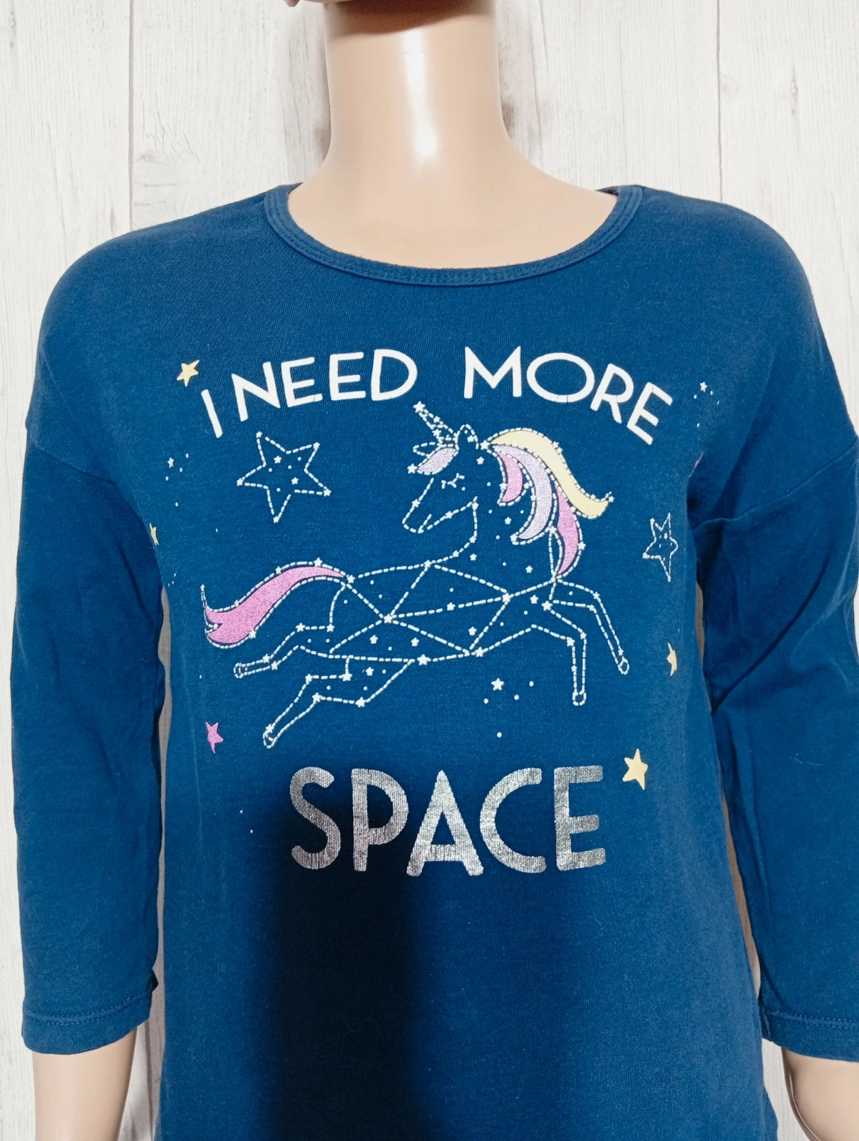 T-shirt imprimé manches longues fille-taille 6/7 ans(122 cm)-zara girls-couleur marine multicolore – Zara Girls – taille 7 ans / 122 cm 2