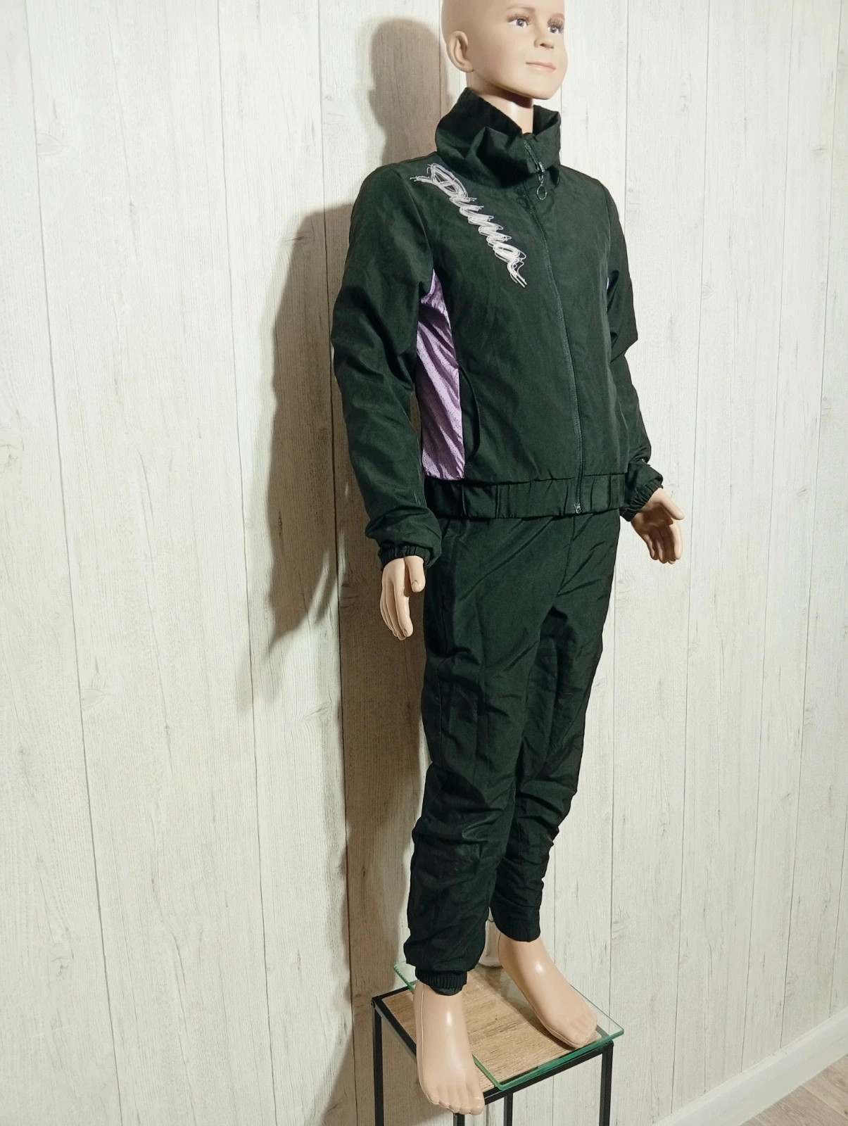 Ensemble de survêtement 2 pieces fille - taille 10 ans (140 cm) - puma - couleur noir et lila – Puma – taille 10 ans / 140 cm 4