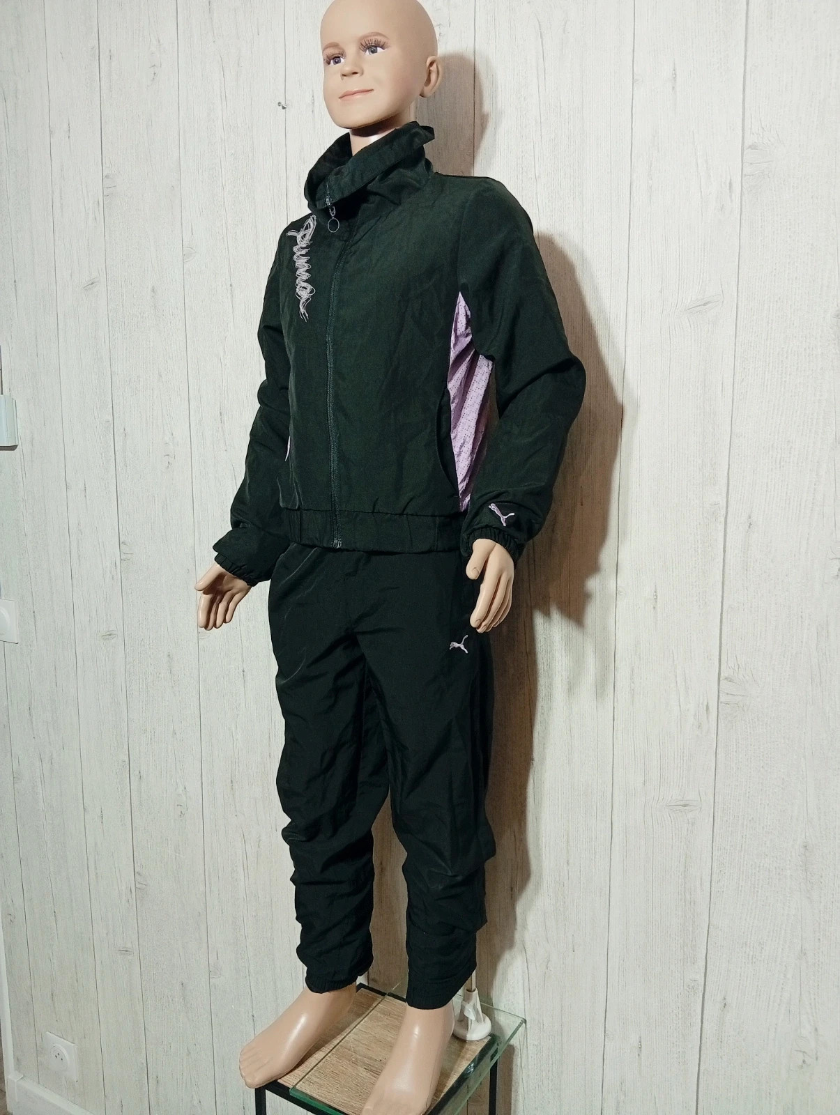 Ensemble de survêtement 2 pieces fille - taille 10 ans (140 cm) - puma - couleur noir et lila – Puma – taille 10 ans / 140 cm 5