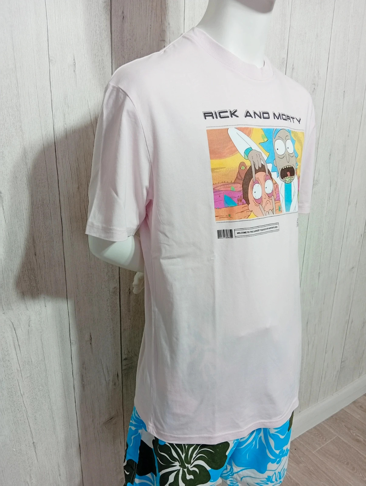 T-shirt imprimé manches courtes homme - taille M/38 - rick et marty - couleur rose multicolore – Rick and Morty – taille M 4