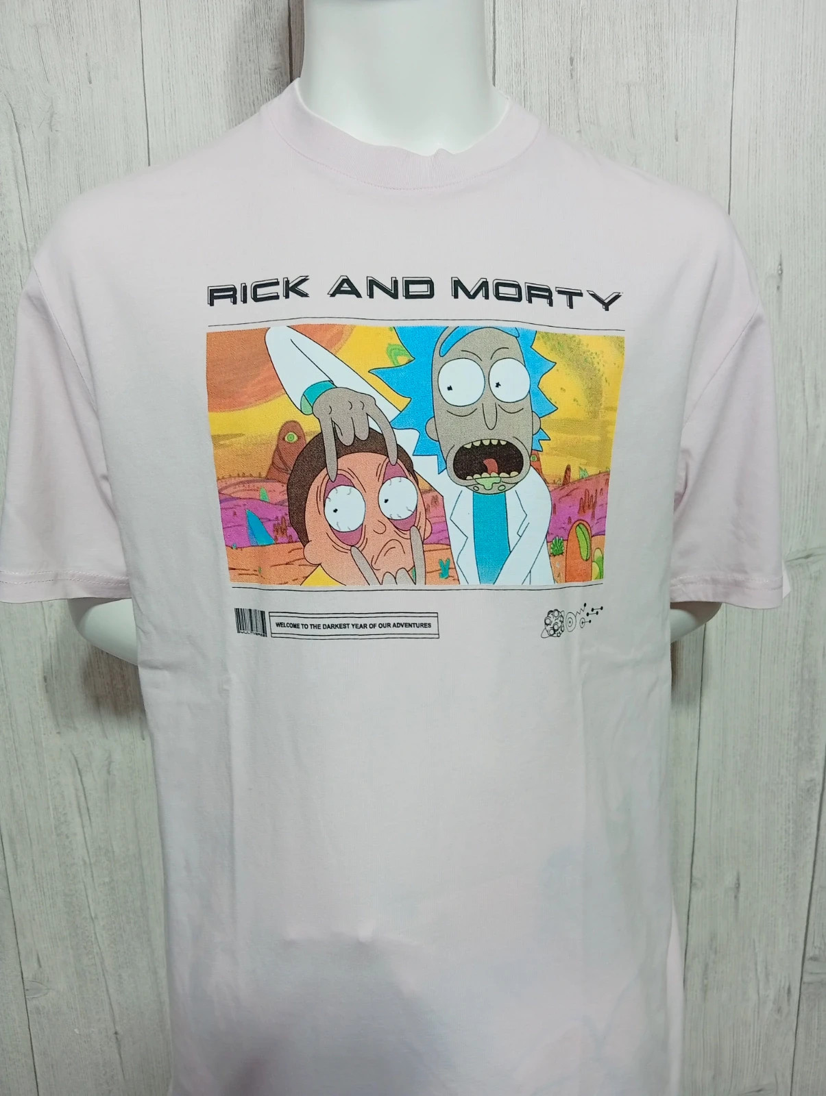 T-shirt imprimé manches courtes homme - taille M/38 - rick et marty - couleur rose multicolore – Rick and Morty – taille M 2