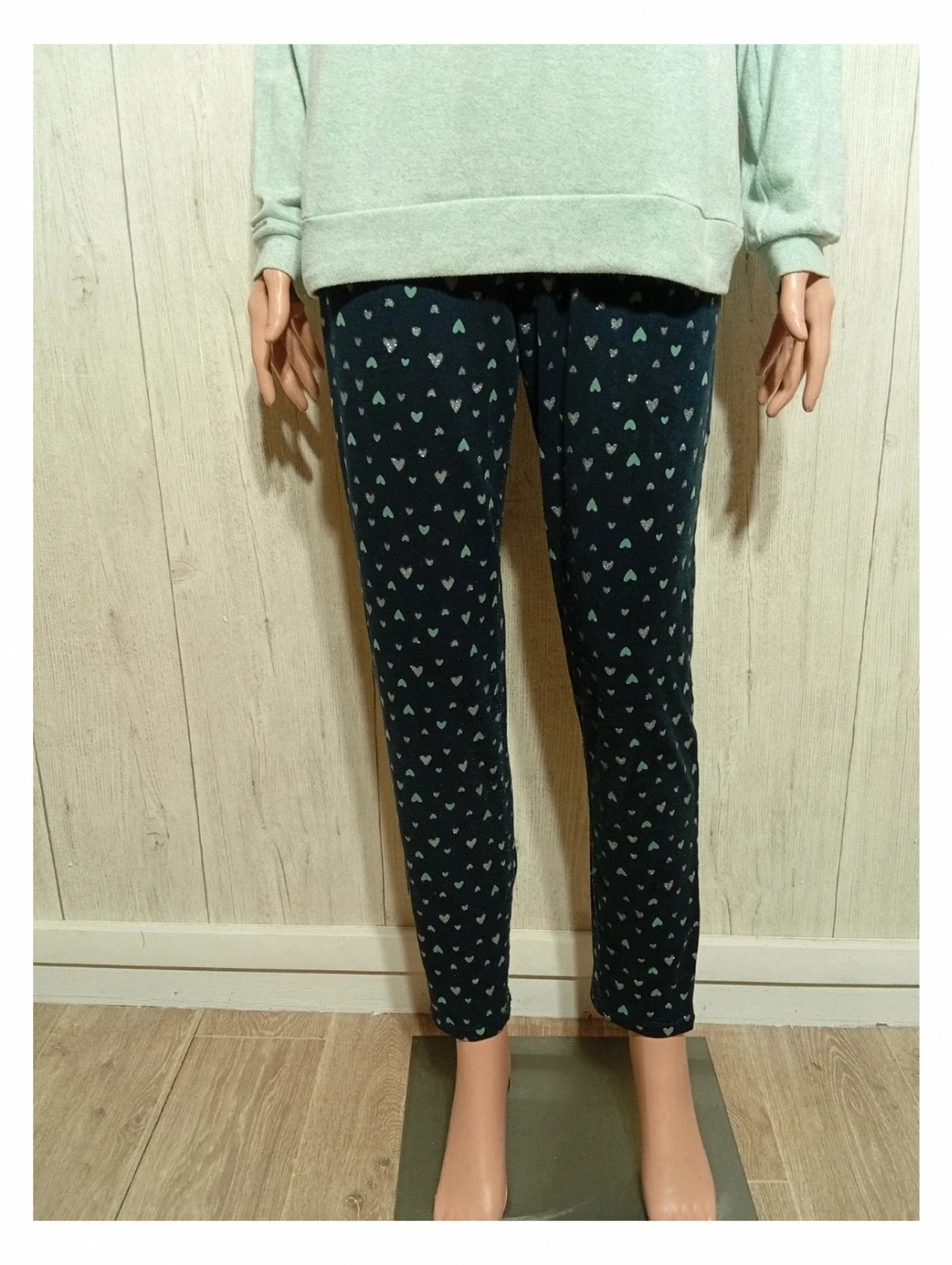Ensemble de pyjama 2 pieces femme - taille S/36 - la halle - couleur marine menthe – La Halle – taille S / 36 / 8 3
