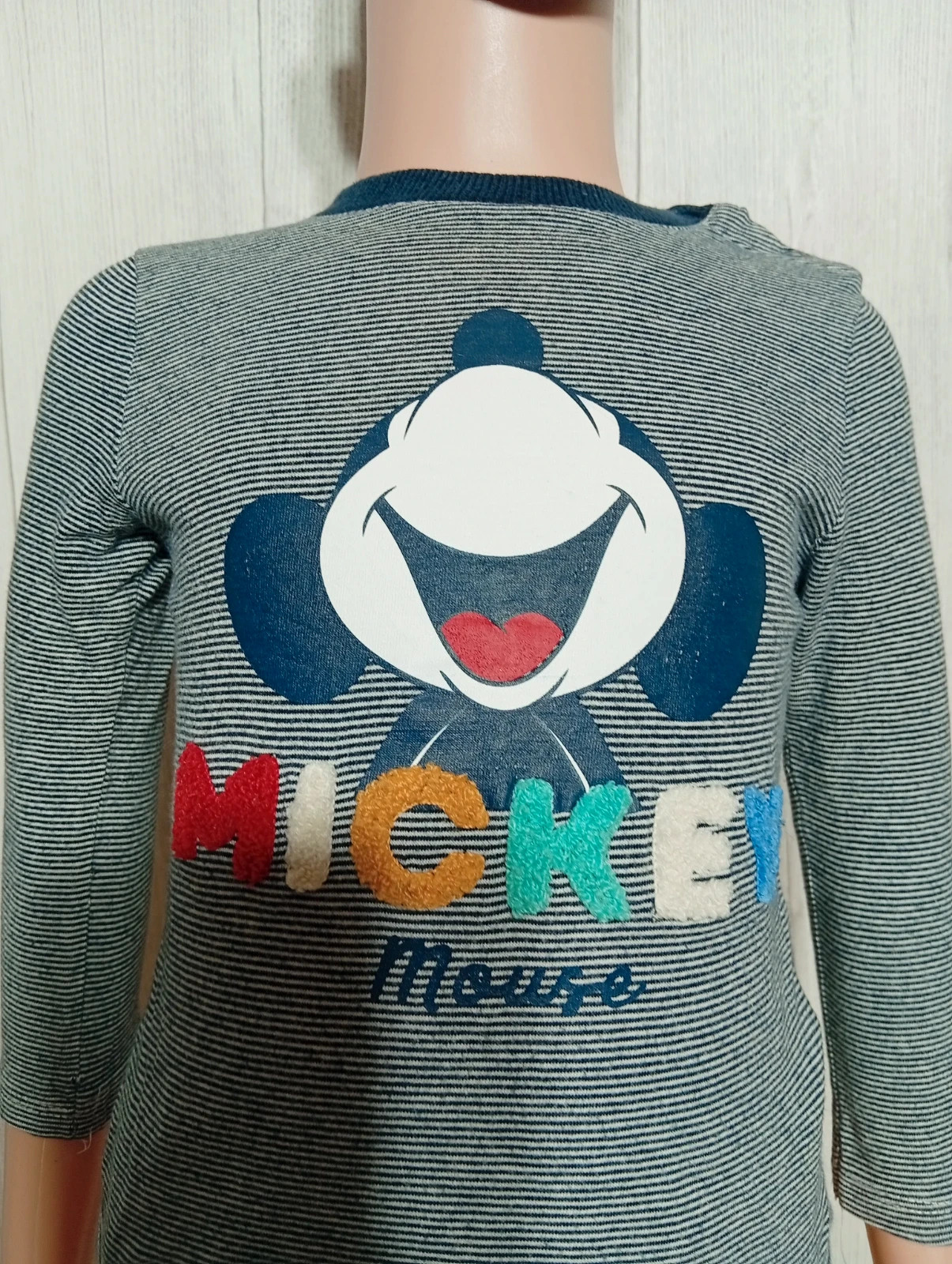 T-shirt imprimé manches longues garçon - taille 2 ans - Disney baby - couleur marine blanc – Disney Baby – taille 24-36 mois / 92 cm 2