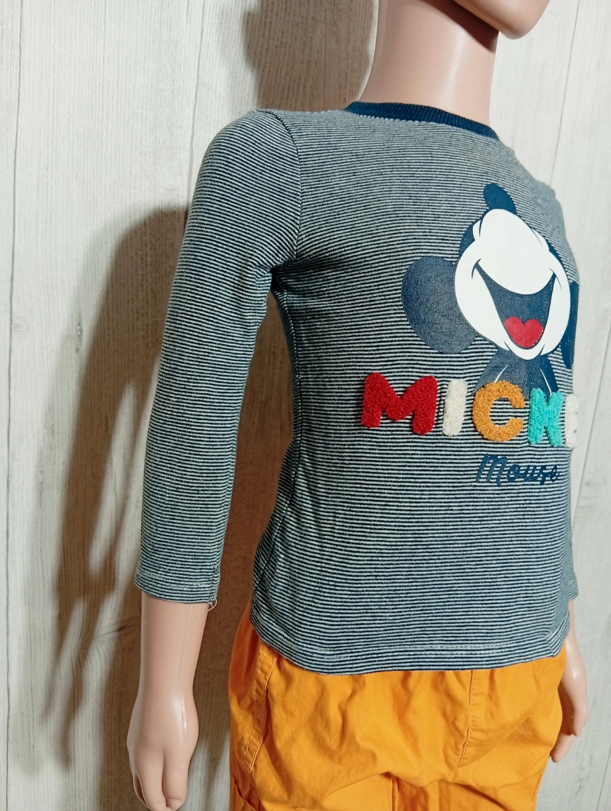 T-shirt imprimé manches longues garçon - taille 2 ans - Disney baby - couleur marine blanc – Disney Baby – taille 24-36 mois / 92 cm 4