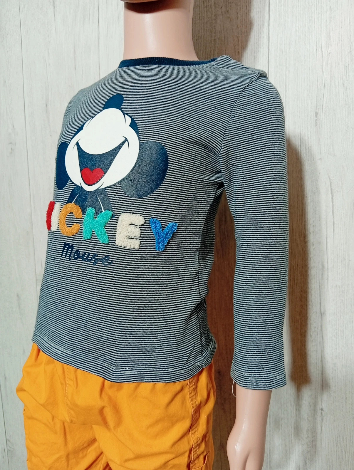 T-shirt imprimé manches longues garçon - taille 2 ans - Disney baby - couleur marine blanc – Disney Baby – taille 24-36 mois / 92 cm 5