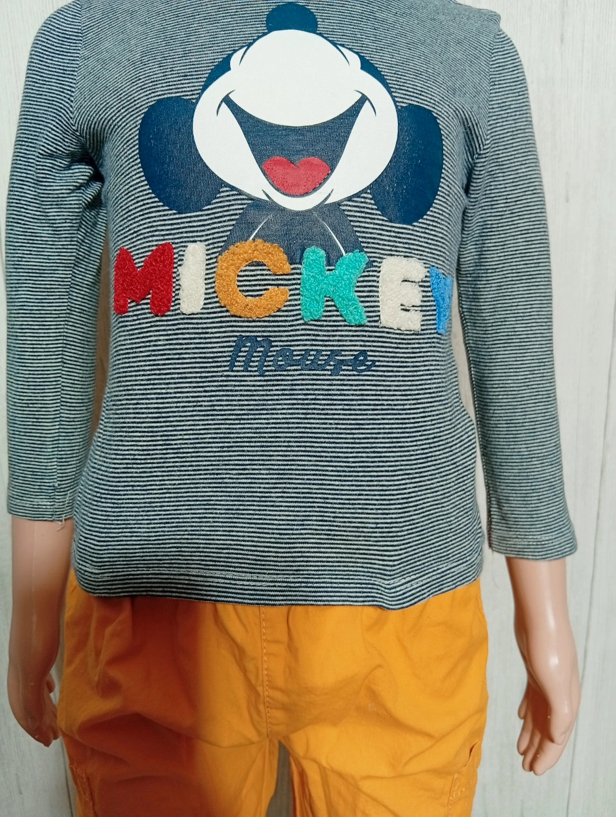 T-shirt imprimé manches longues garçon - taille 2 ans - Disney baby - couleur marine blanc – Disney Baby – taille 24-36 mois / 92 cm 3