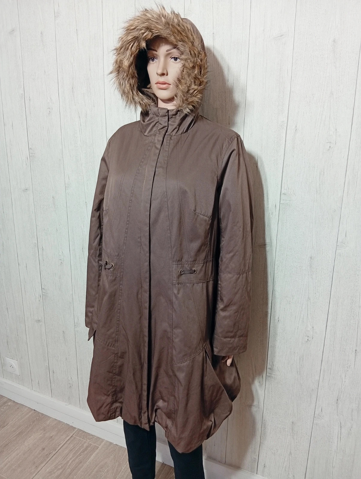 Parkas d'hiver a capuche femme - taille 52 - Anne Weyburn - couleur marron – Anne Weyburn – taille 5XL / 50 / 22 5