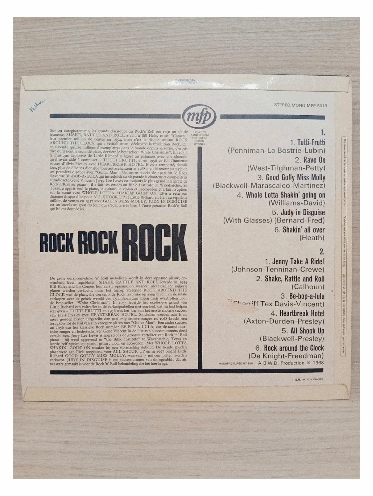Vinyle rock n roll - rock rock rock - très bon état 3