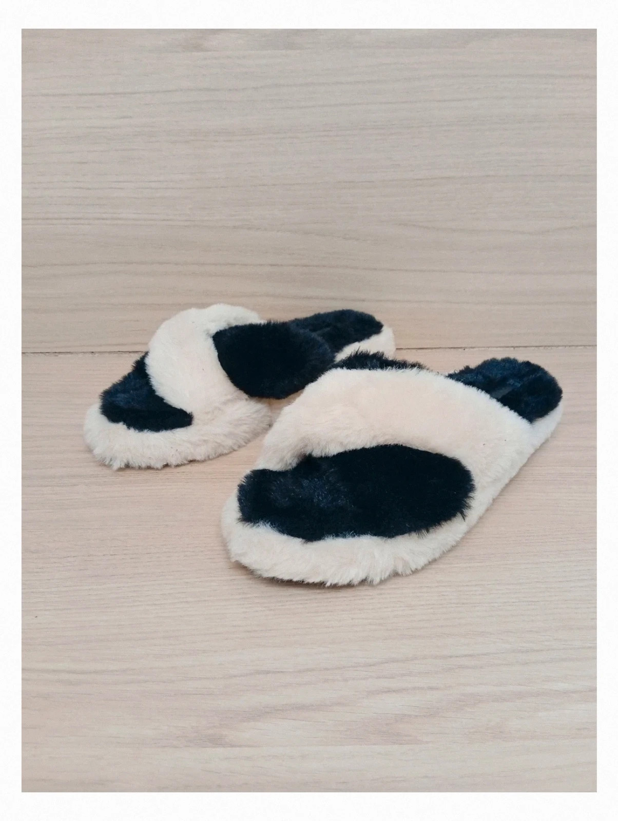 Chausson femme - taille 39 - couleur noir et creme – taille 39