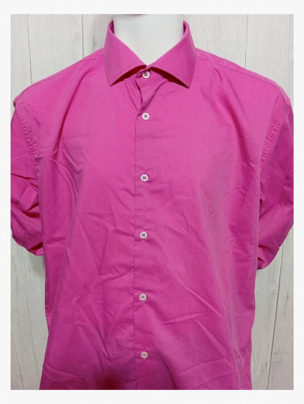 Chemise unis manches longues homme - taille XL/42 - Marion Roth - couleur fushia – Marion Roth – taille XL 2