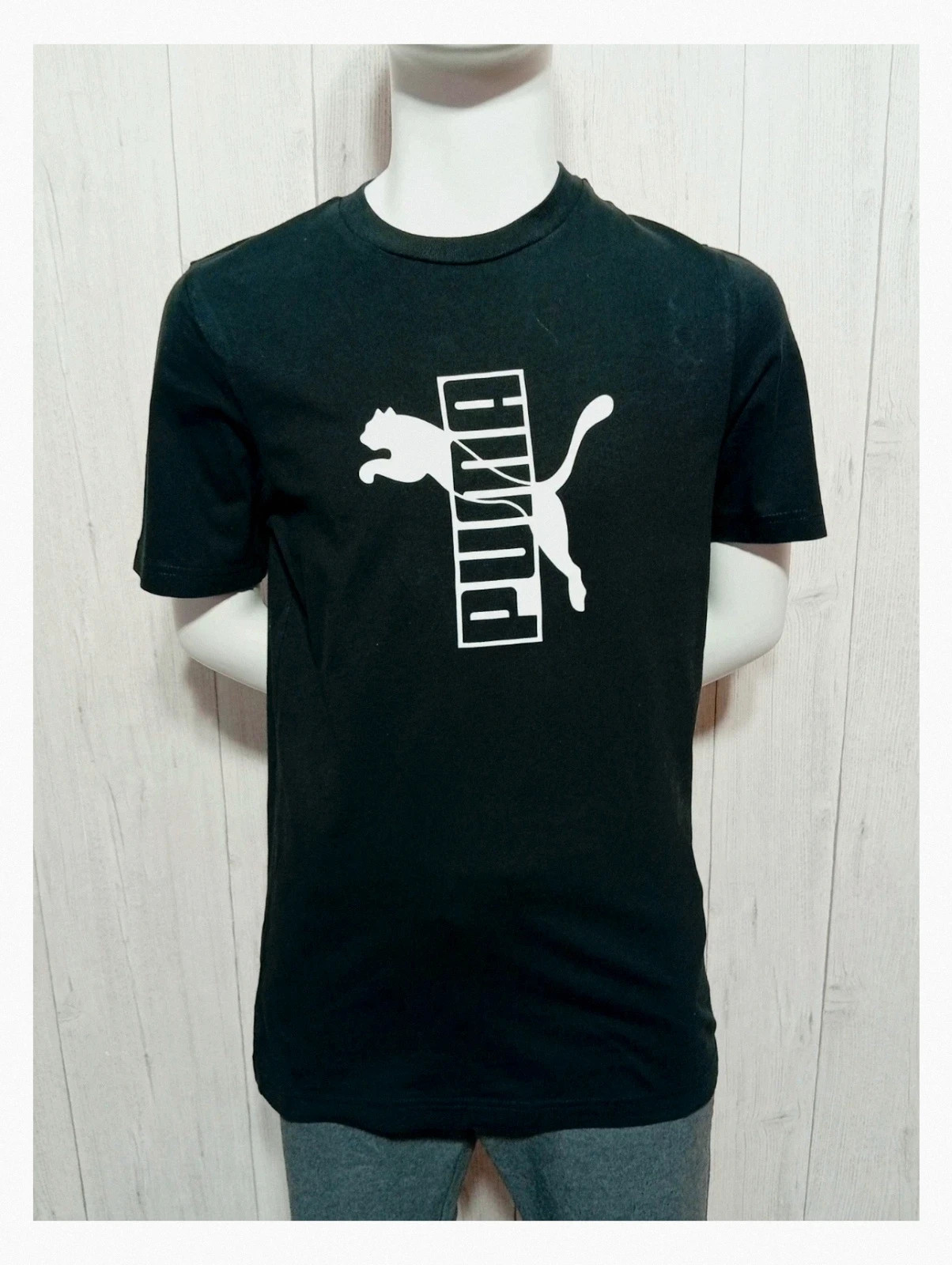 T-shirt imprimé manches courtes - taille S/36 - puma- couleur noir et blanc – Puma – taille S