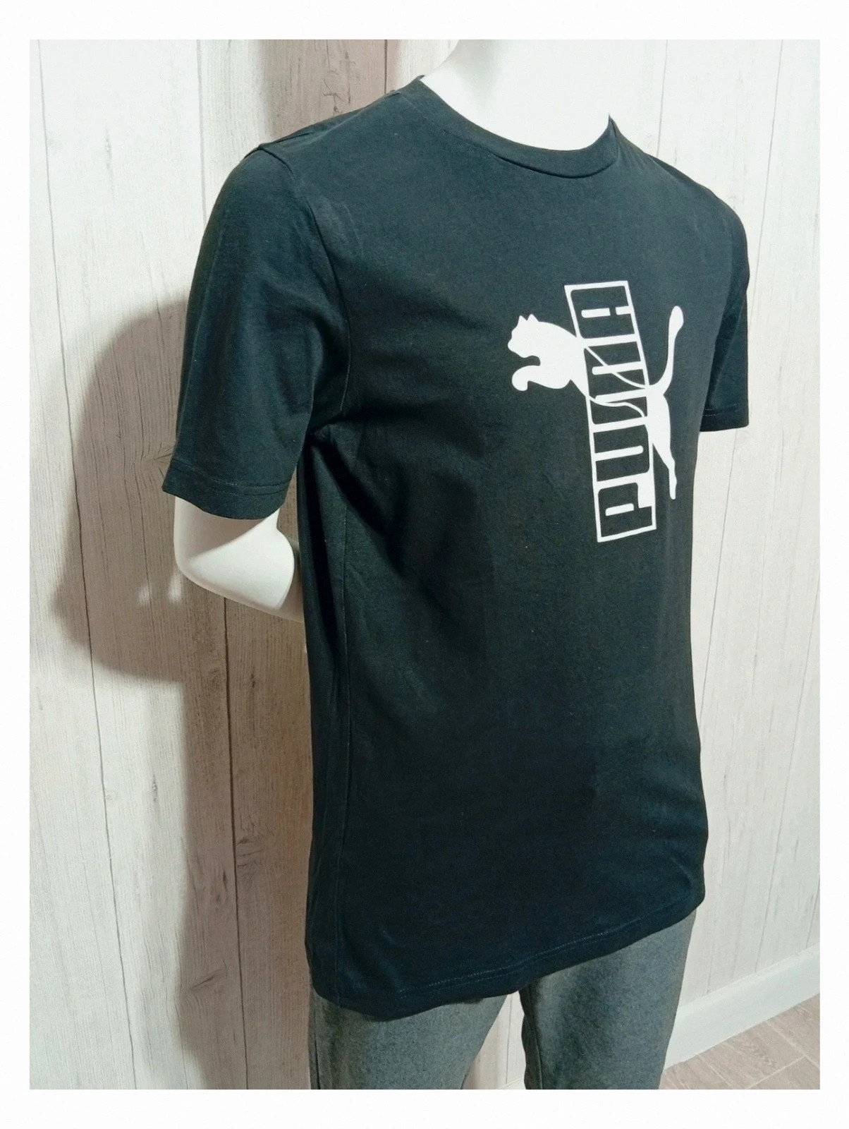 T-shirt imprimé manches courtes - taille S/36 - puma- couleur noir et blanc – Puma – taille S 5