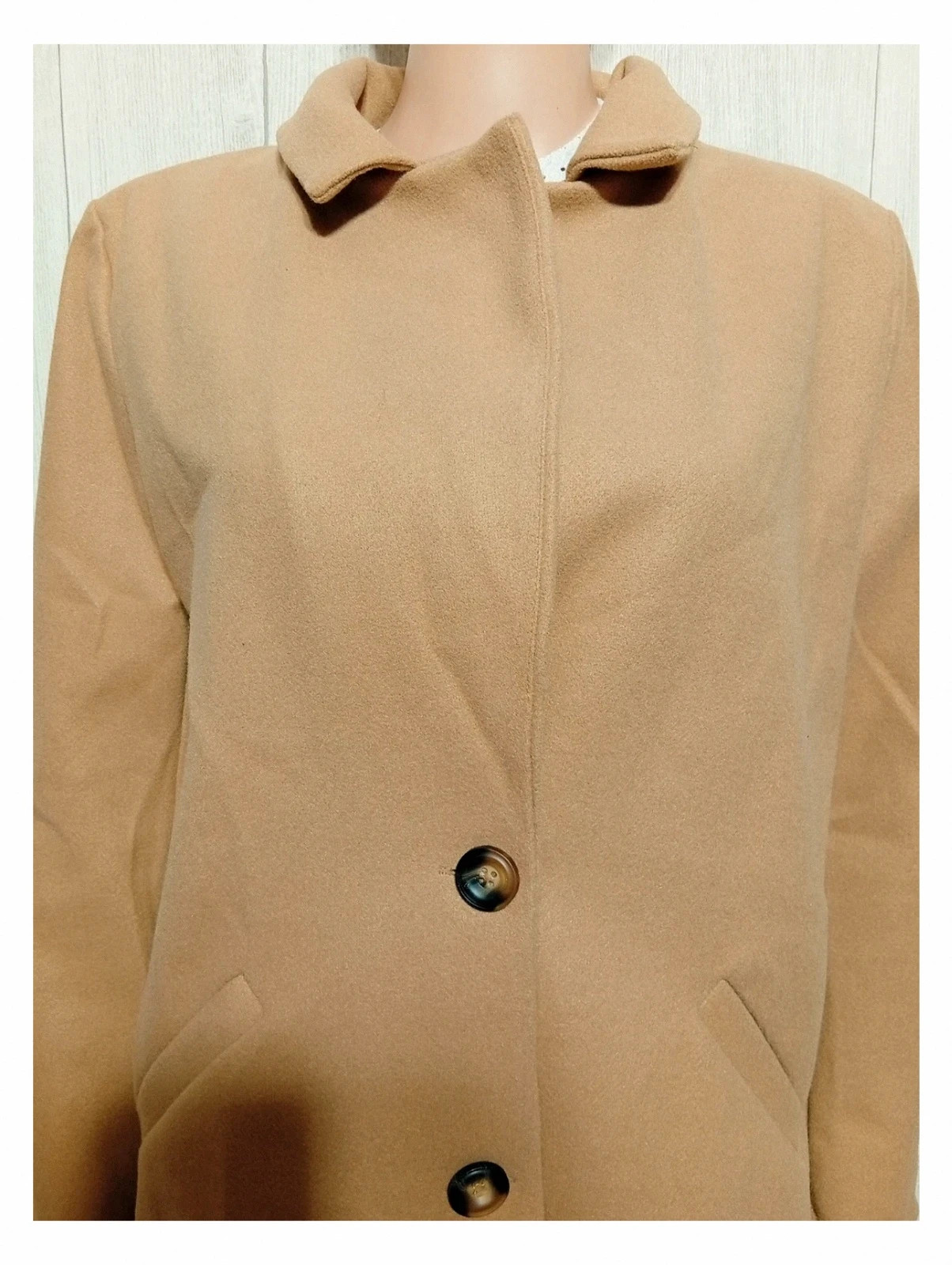 Manteau long d'hiver femme - taille M/38 - Made in Italy - couleur beige – M-Made in Italy – taille M / 38 / 10 2