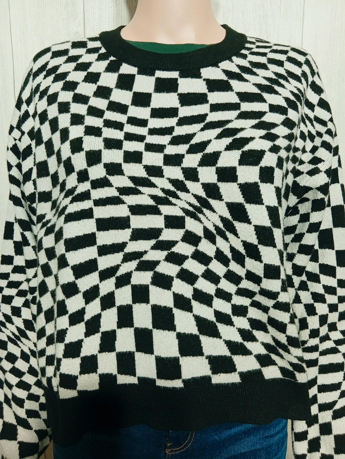 Pull d'hiver femme - taille L/40 - fbsister- couleur noir et blanc – FB Sister – taille L / 40 / 12 2