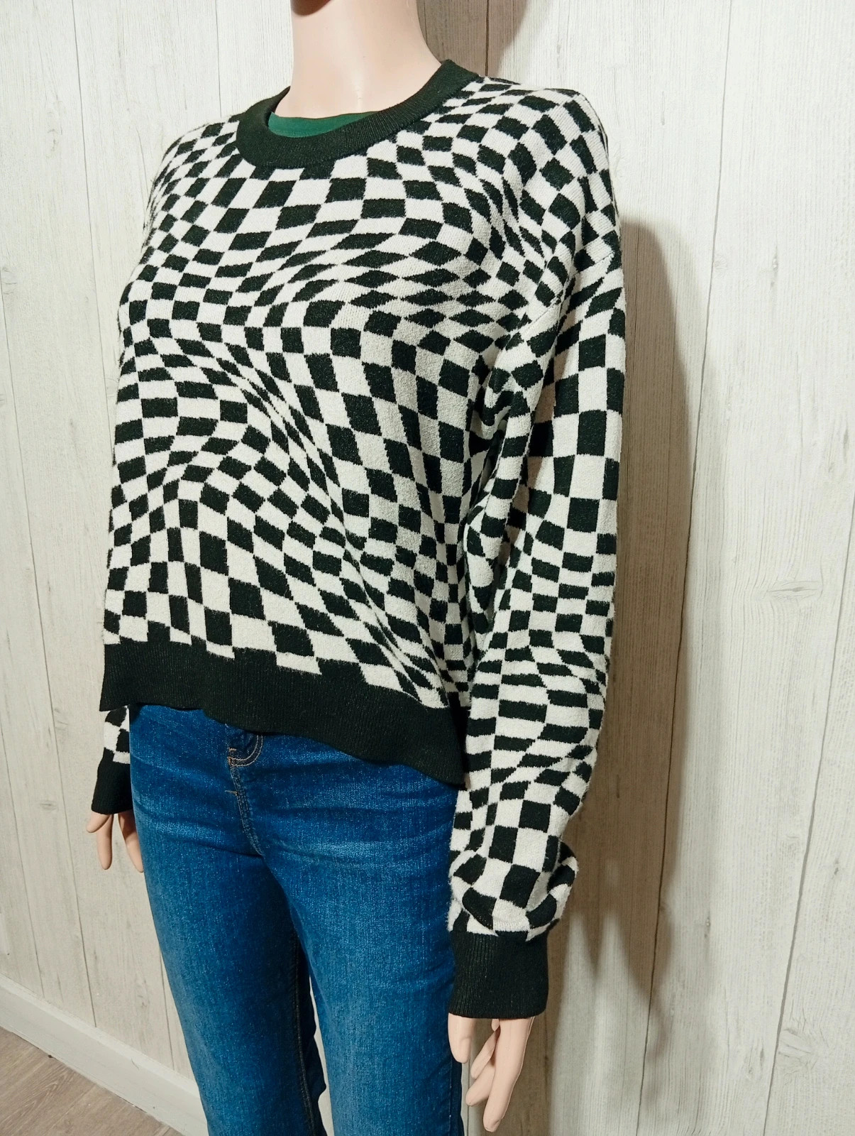 Pull d'hiver femme - taille L/40 - fbsister- couleur noir et blanc – FB Sister – taille L / 40 / 12 4